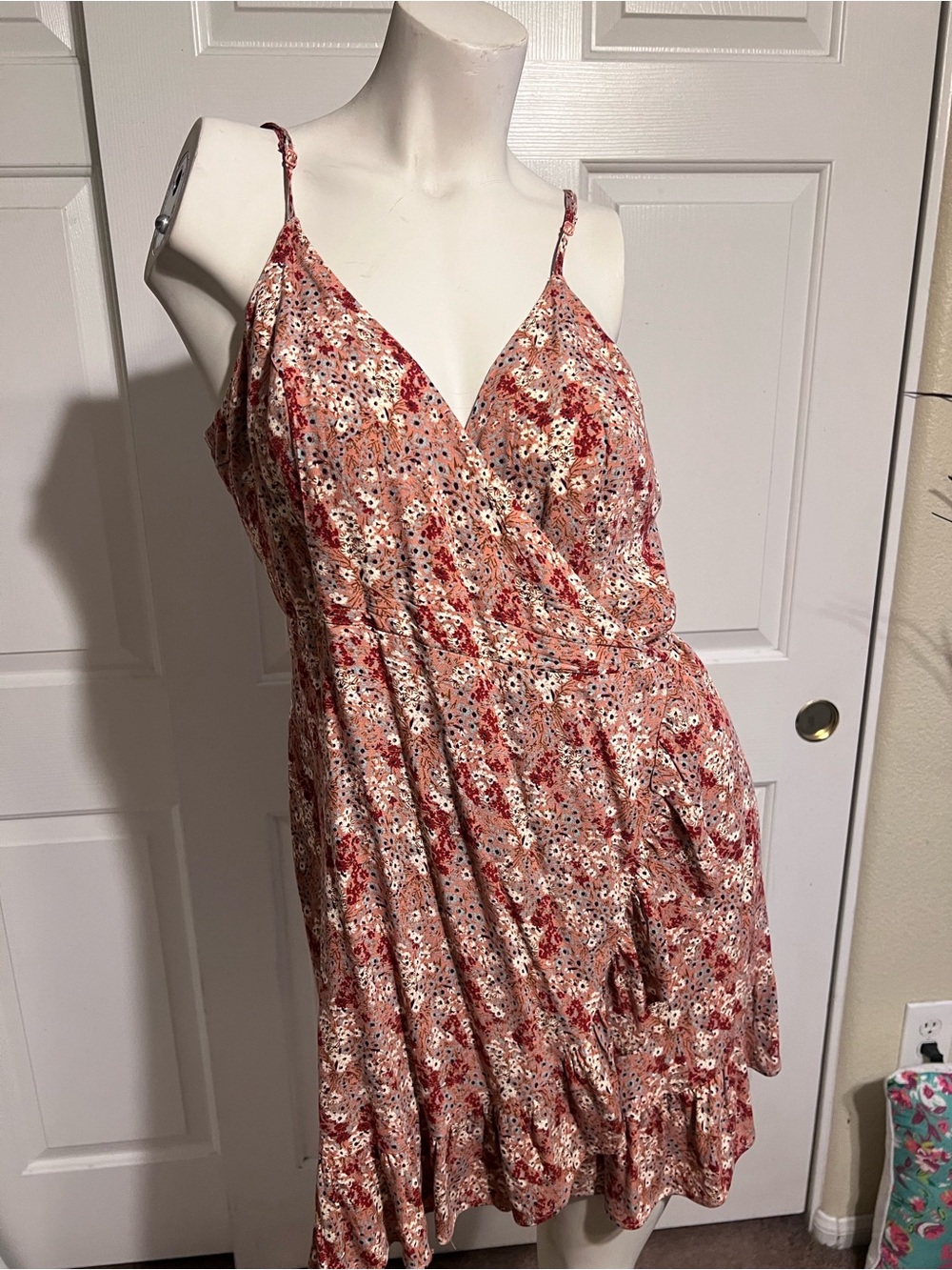 Free People Rust Floral Mini Dress